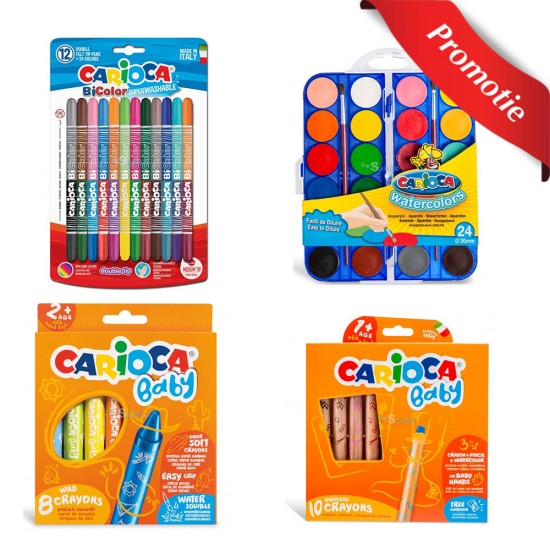 Pachet Carioci, Creioane Cerate, Creioane Color si Acuarele