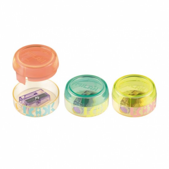 Ascutitoare plastic simpla cu container spin look 2 milan Ascutitoare plastic simpla cu container spin look 2 milan