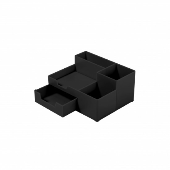 Suport birou 5 compartimente plastic negru ecada 95105n Suport birou 5 compartimente plastic negru ecada 95105n
