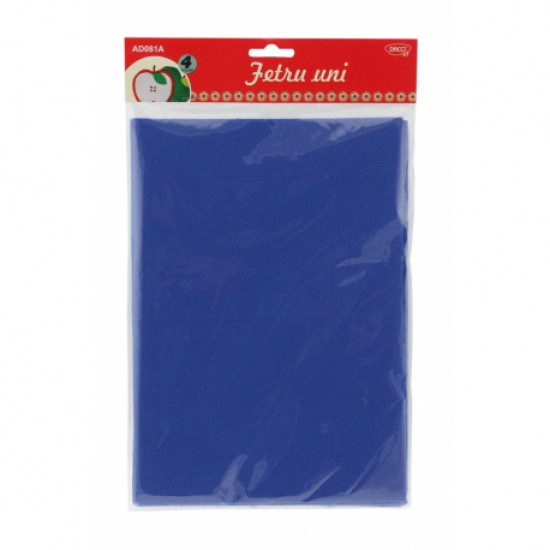 Accesorii craft - ad081a fetru uni set 4 albastru Accesorii craft - ad081a fetru uni set 4 albastru