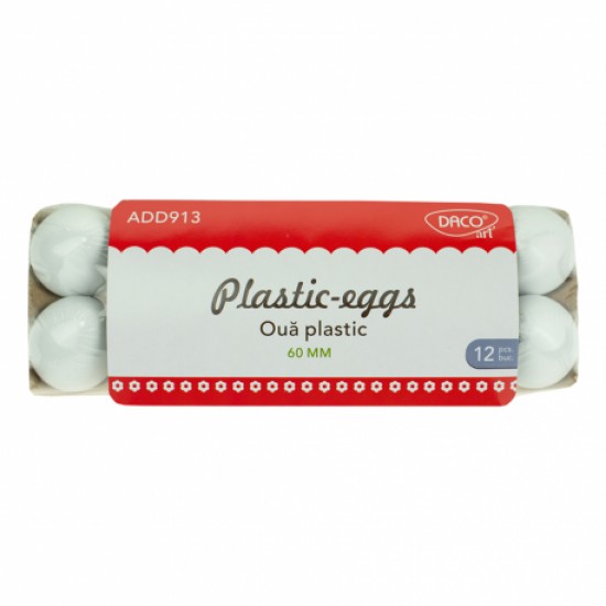 Accesorii craft - ad913 oua plastic 6 cm daco Accesorii craft - ad913 oua plastic 6 cm daco