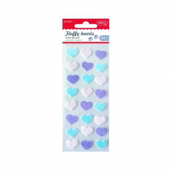 Accesorii craft - adt351 inimi de puf daco Accesorii craft - adt351 inimi de puf daco