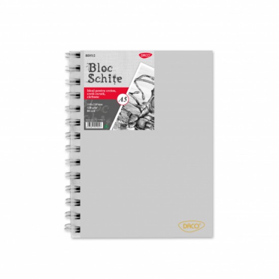 Bloc a5 schite 120g 80 file daco bd512 Bloc a5 schite 120g 80 file daco bd512