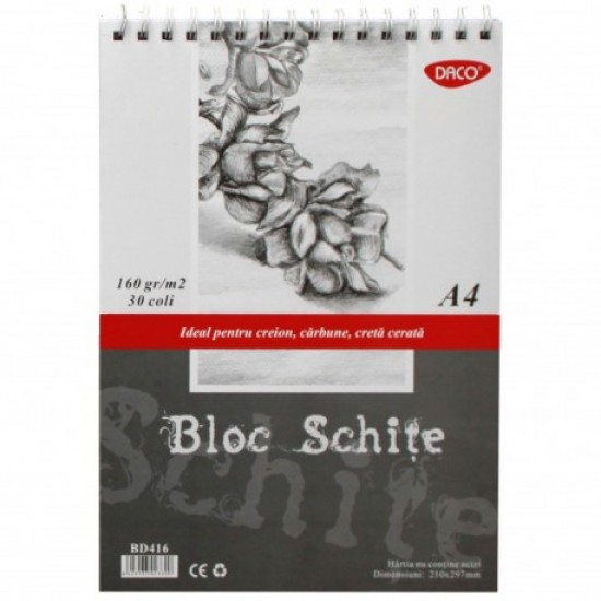 Bloc a6 hartie neagra 140g 30 file daco bd614