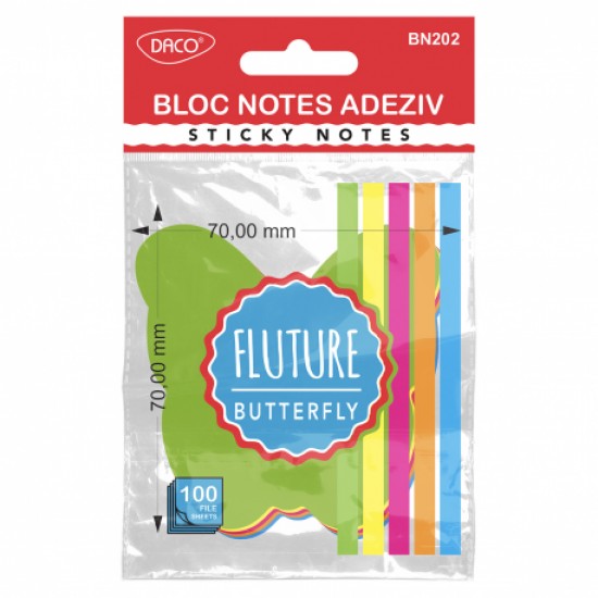 Bloc notes adeziv fluture daco bn202 Bloc notes adeziv fluture daco bn202