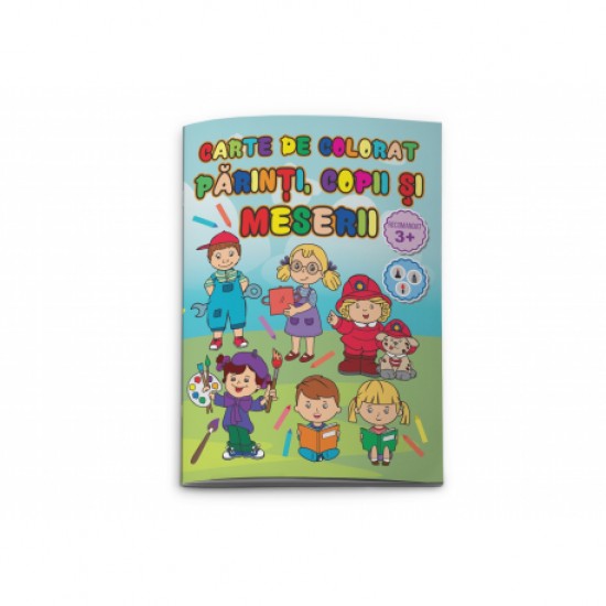 Carte colorat parinti copii si meserii