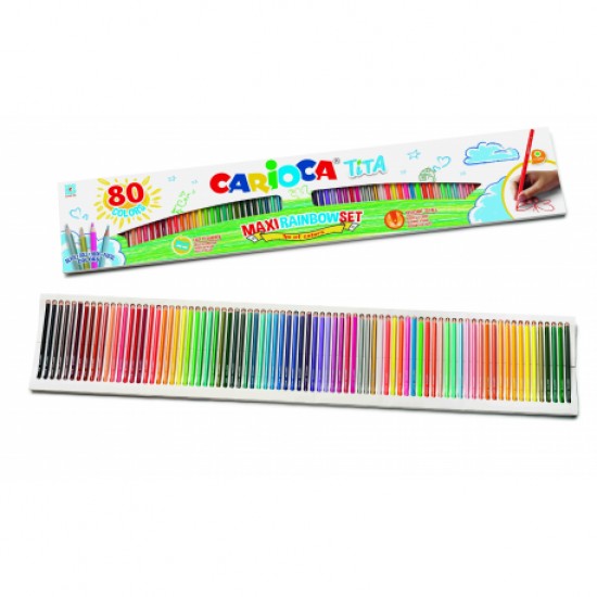 Creion color 80 culori carioca 42890