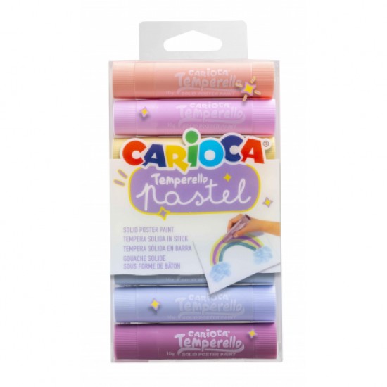 Culori tempera solida 8c pastel carioca 42673 Culori tempera solida 8c pastel carioca 42673