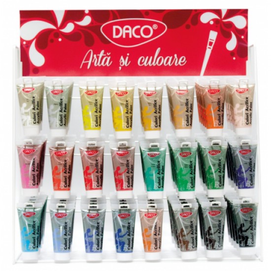 Display metalic culori acrilice daco