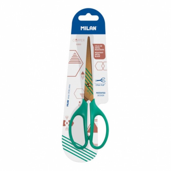 Foarfeca birou 17cm copper verde milan Foarfeca birou 17cm copper verde milan