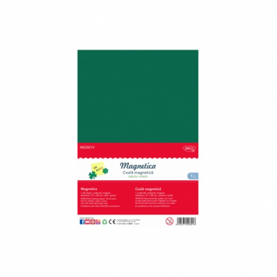Folie magnetica A4 verde, Daco Folie magnetica A4 verde, Daco