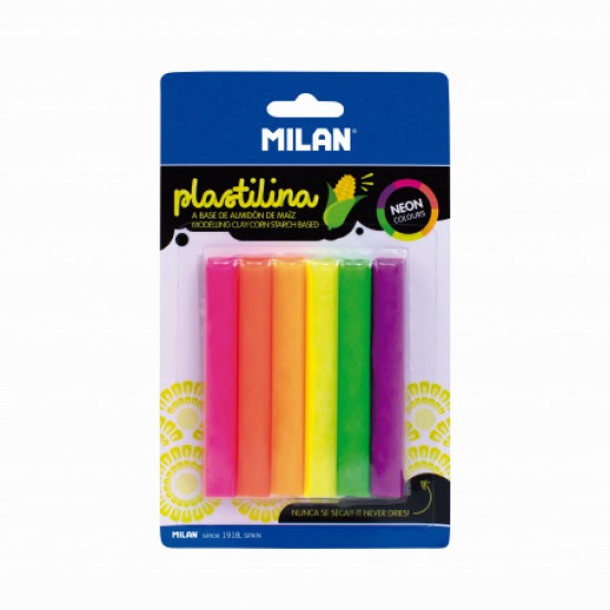 Plastilina 6c 70g neon milan Plastilina 6c 70g neon milan