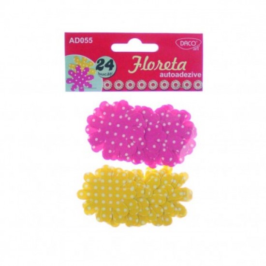 Accesorii craft - ad055 floreta autoadeziva textil Accesorii craft - ad055 floreta autoadeziva textil