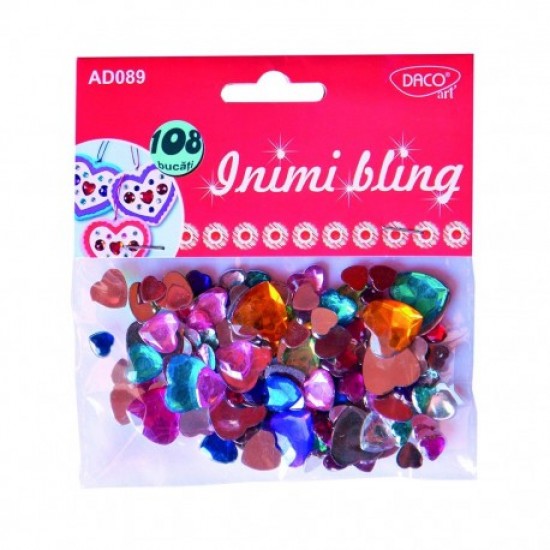 Accesorii craft - ad089 inimi bling daco Accesorii craft - ad089 inimi bling daco