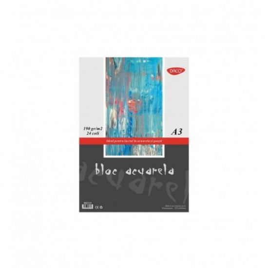 Bloc a3 acuarela 190gr  24 file daco bd319