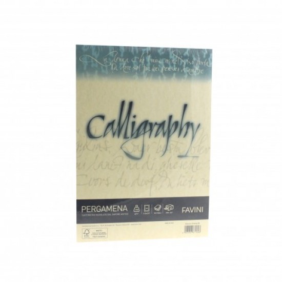 Hartie caligrafica A4, 190g/mp, Favini 50coli, crem pergamena Hartie caligrafica A4, 190g/mp, Favini 50coli, crem pergamena