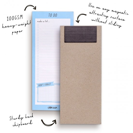 Magnetic To Do List, Pukka Pad 60 pag hartie premium 100gsm, dimensiune 9.1 cm X 21.6 cm, Sky Blue 9176-CD Magnetic To Do List, Pukka Pad 60 pag hartie premium 100gsm, dimensiune 9.1 cm X 21.6 cm, Sky Blue 9176-CD