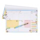 Planner saptamanal, nedatat, 60 file hartie premium 100gsm, dimensiune 29.5 cm X 21 cm Floral 9208-CD