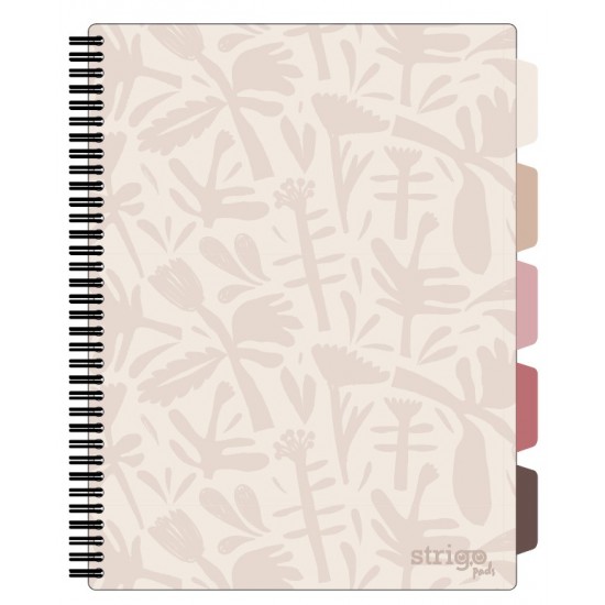 Caiet cu spirala si separatoare, STRIGO PADS Project Book Floral A4, Matematica, PADS042 Caiet cu spirala si separatoare, STRIGO PADS Project Book Floral A4, Matematica, PADS042