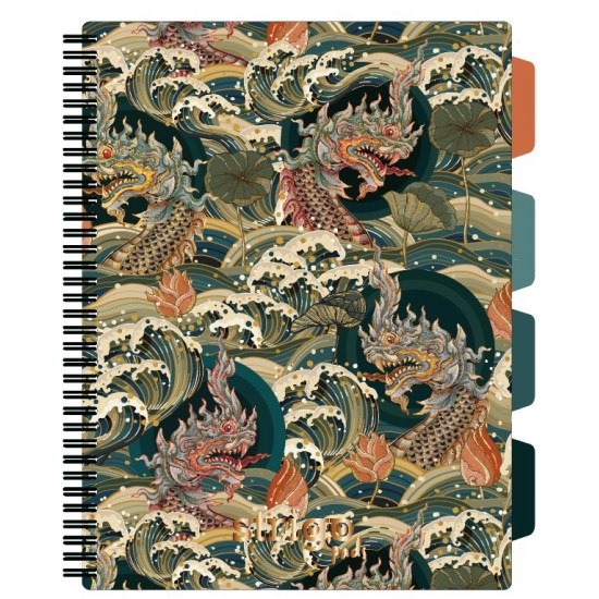 Caiet cu spirala si separatoare, STRIGO PADS Project Book DRAGON, B5, Matematica, PADS072 Caiet cu spirala si separatoare, STRIGO PADS Project Book DRAGON, B5, Matematica, PADS072