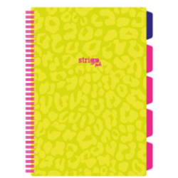 Caiet cu spirala si separatoare, STRIGO PADS Project Book Neon, A4, Dictando, PADS081 Caiet cu spirala si separatoare, STRIGO PADS Project Book Neon, A4, Dictando, PADS081