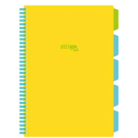Caiet cu spirala si separatoare, STRIGO PADS Project Book Neon, A4, Dictando, PADS081 Caiet cu spirala si separatoare, STRIGO PADS Project Book Neon, A4, Dictando, PADS081