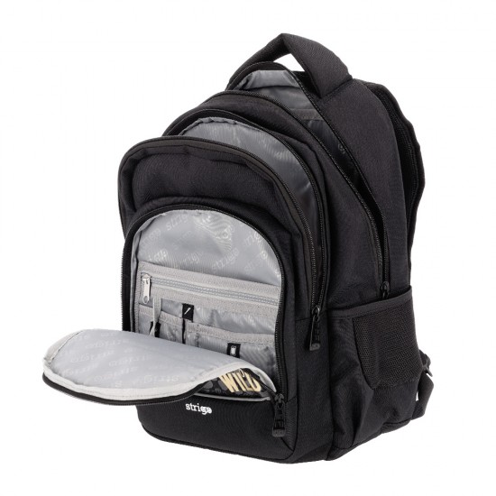 Ghiozdan Strigo Misty+ Black Wild PL002, 24L, 39X27X18cm