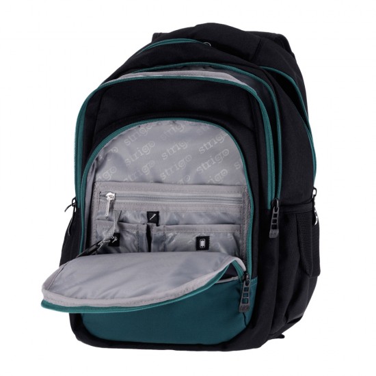 Ghiozdan Strigo Misty+ Black Dinosaur PL004, 24L, 39X27X18cm