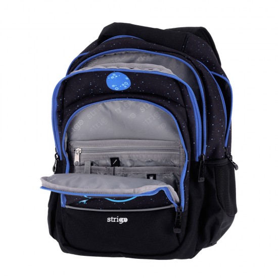 Ghiozdan Strigo Misty+ Black Cosmos PL006, 24L, 39X27X18cm