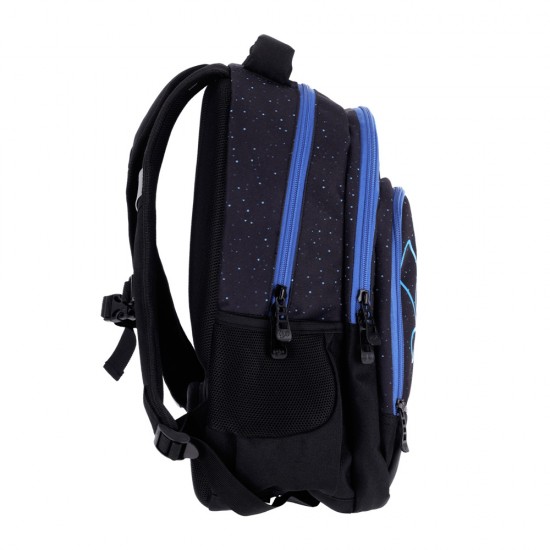 Ghiozdan Strigo Misty+ Black Cosmos PL006, 24L, 39X27X18cm