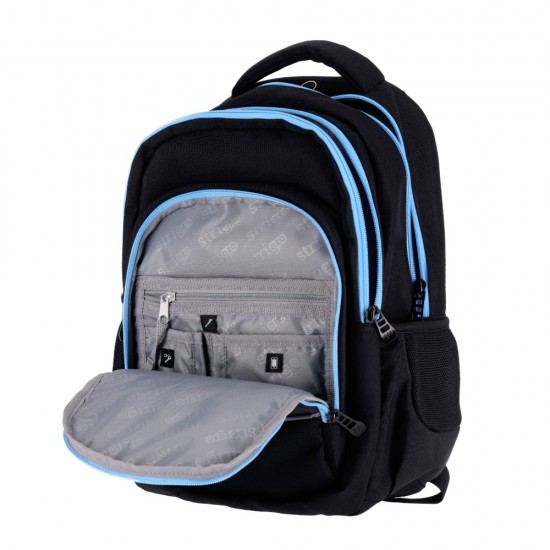 Ghiozdan Strigo Misty+ Black Bicycle PL009, 24L, 39X27X18cm