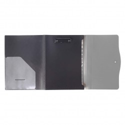 Mapa Strigo PP, A4, 13 compartimente, inchidere cu elastic, clips metalic, gri SF052