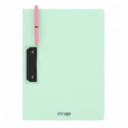 Clipboard Strigo vertical A4 cu clip metalic lateral, suport stilou, menta SF057 Clipboard Strigo vertical A4 cu clip metalic lateral, suport stilou, menta SF057