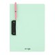 Clipboard Strigo vertical A4 cu clip metalic lateral, suport stilou, menta SF057