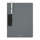 Clipboard Strigo vertical A4 cu clip metalic lateral, suport stilou, gri SF059