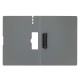 Clipboard Strigo vertical A4 cu clip metalic lateral, suport stilou, gri SF059