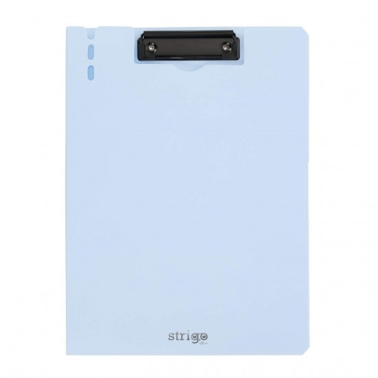 Clipboard Strigo vertical A4, suport stilou, albastru deschis SF061