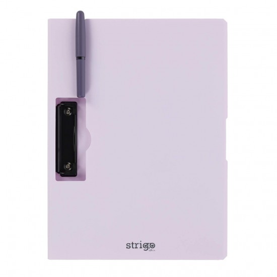 Clipboard Strigo vertical A4, suport stilou, mov SF062