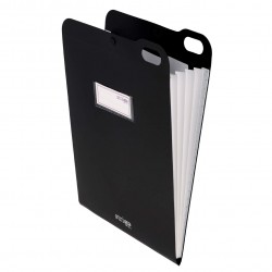 Organizator Strigo, PP, A4, vertical, 5 separatoare, inchidere capsa, negru SF071 Organizator Strigo, PP, A4, vertical, 5 separatoare, inchidere capsa, negru SF071