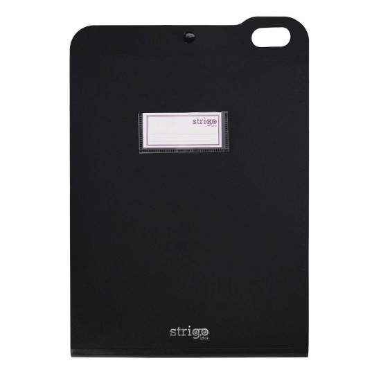 Organizator Strigo, PP, A4, vertical, 5 separatoare, inchidere capsa, negru SF071