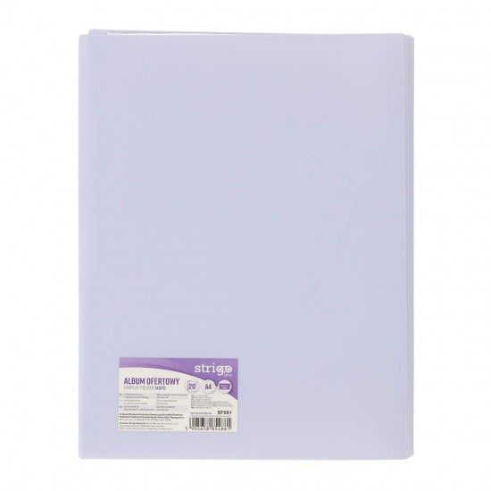 Mapa Strigo, PP, A4, 20 folii protectie, mov SF081