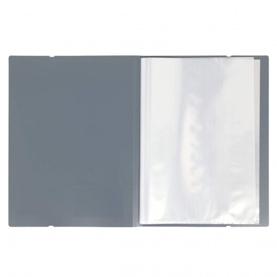 Mapa Strigo, PP, A4, cu elastic, 20 folii protectie, gri SF090