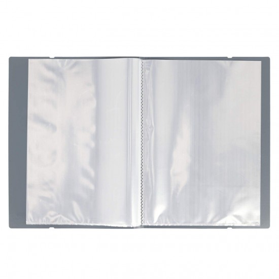 Mapa Strigo, PP, A4, cu elastic, 20 folii protectie, gri SF090