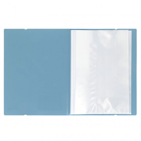 Mapa Strigo, PP, A4, cu elastic, 30 folii protectie, gri-albastru SF091 Mapa Strigo, PP, A4, cu elastic, 30 folii protectie, gri-albastru SF091