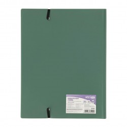 Mapa Strigo, PP, A4, cu elastic, 40 folii protectie , verde inchis SF093