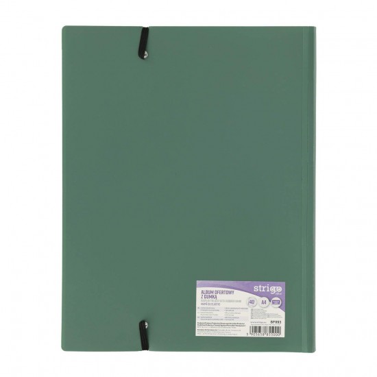 Mapa Strigo, PP, A4, cu elastic, 40 folii protectie , verde inchis SF093 Mapa Strigo, PP, A4, cu elastic, 40 folii protectie , verde inchis SF093