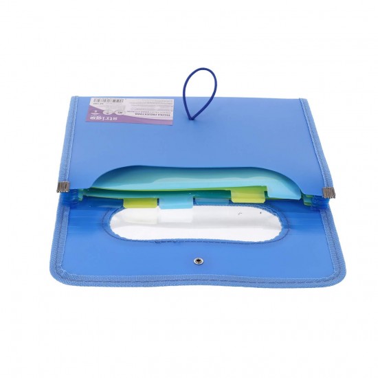 Mapa Strigo Plastic Extensibil A5, 6 Compartimente, albastru SF100 Mapa Strigo Plastic Extensibil A5, 6 Compartimente, albastru SF100