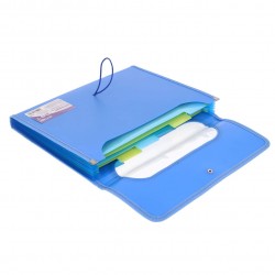 Mapa Strigo Plastic Extensibil A4, 6 Compartimente, albastru SF102