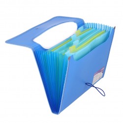 Mapa Strigo Plastic Extensibil A4, 12 Compartimente, albastru SF104