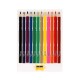 Creioane colorate Strigo Jumbo, triunghiulare, cu ascutitoare, 12 culori SSC353